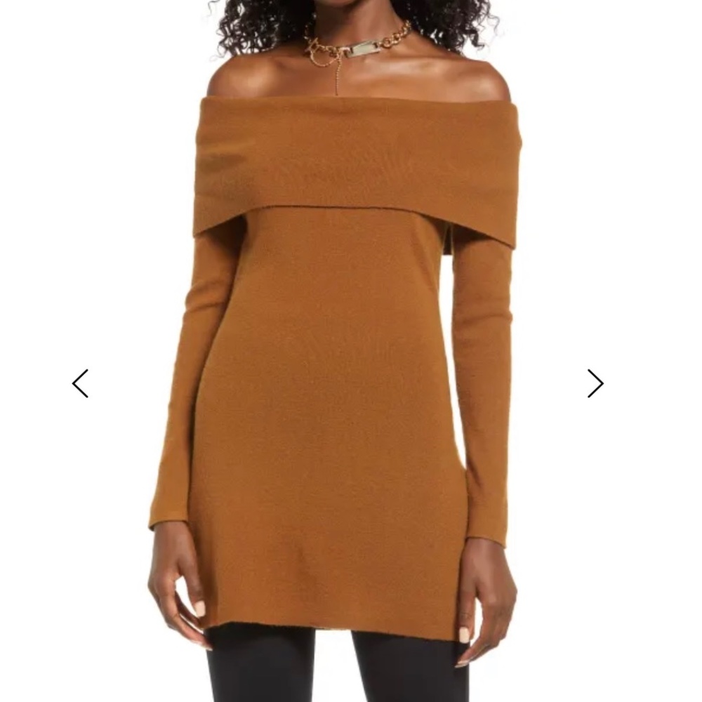 Open Edit Off the Shoulder High-Low Tunic Top
